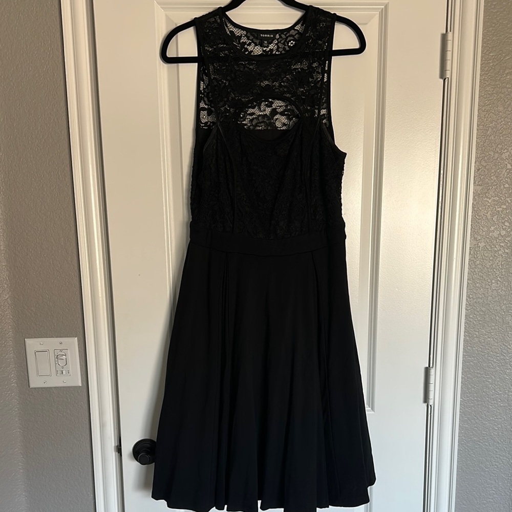 Torrid Black top laced dress